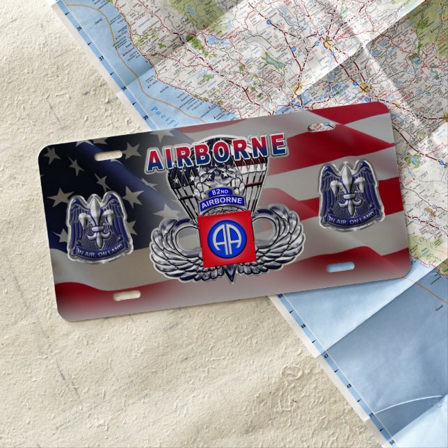 82nd Airborne Division  License Plate (In Situ)