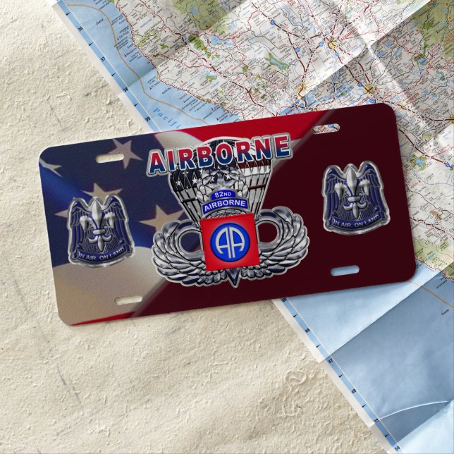 82nd Airborne Division  License Plate (In Situ)