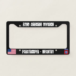 82nd airborne division license plate bracket frame