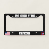82nd airborne division license plate bracket