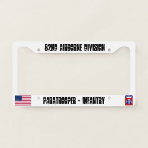 82nd airborne division license plate bracket licen frame