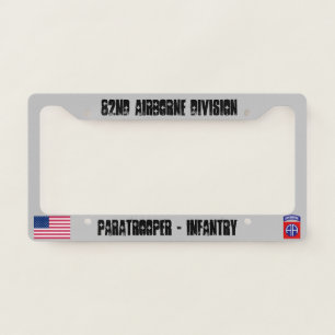 82nd airborne division license plate bracket licen frame
