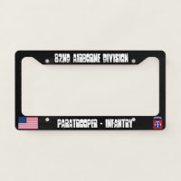 82nd airborne division license plate bracket