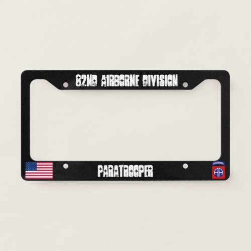 82nd airborne division license plate bracket license plate frame