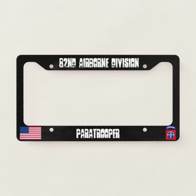 82nd airborne division license plate bracket license plate frame (Front)