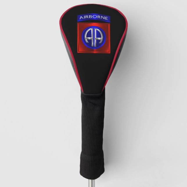 82nd Airborne Division Metal Look Golf Head Cover (Front)