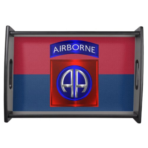 82nd Airborne Division Metallic Patch Serving Tray