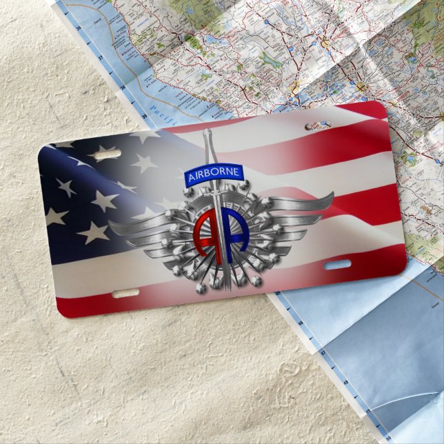 82nd Airborne Division “Mighty 82nd” License Plate (In Situ)