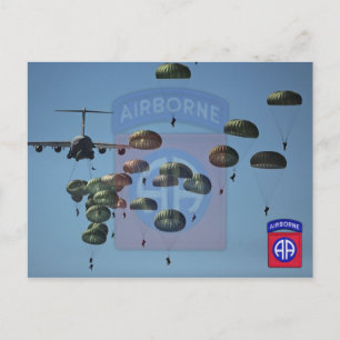 82nd airborne division nam patch postcard
