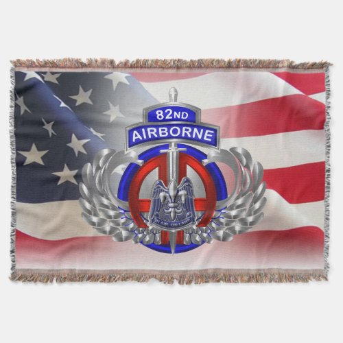 82nd Airborne Division One of a Kind Design Throw Blanket