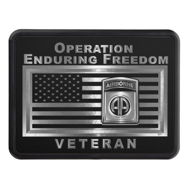 82nd Airborne Division Operation Enduring Freedom Hitch Cover (Front)
