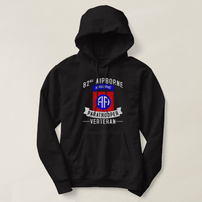 82nd Airborne Division Paratrooper Army Veteran Hoodie (Design Front)