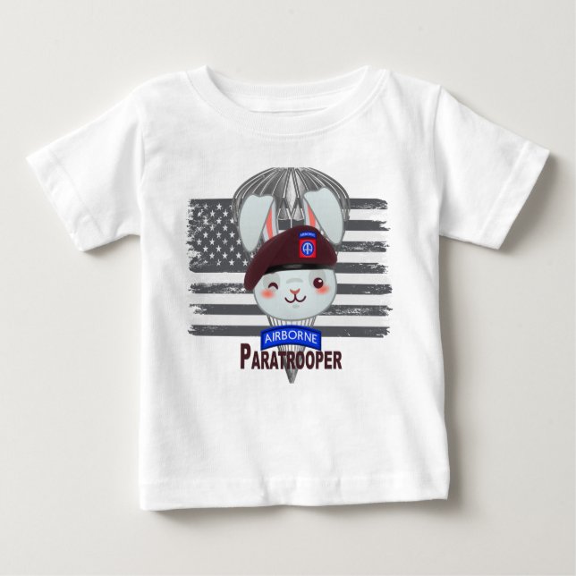 82nd Airborne Division Paratrooper Baby T-Shirt (Front)