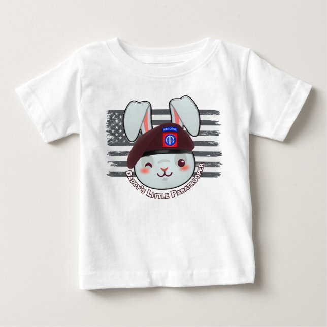 82nd Airborne Division Paratrooper Baby T-Shirt (Front)