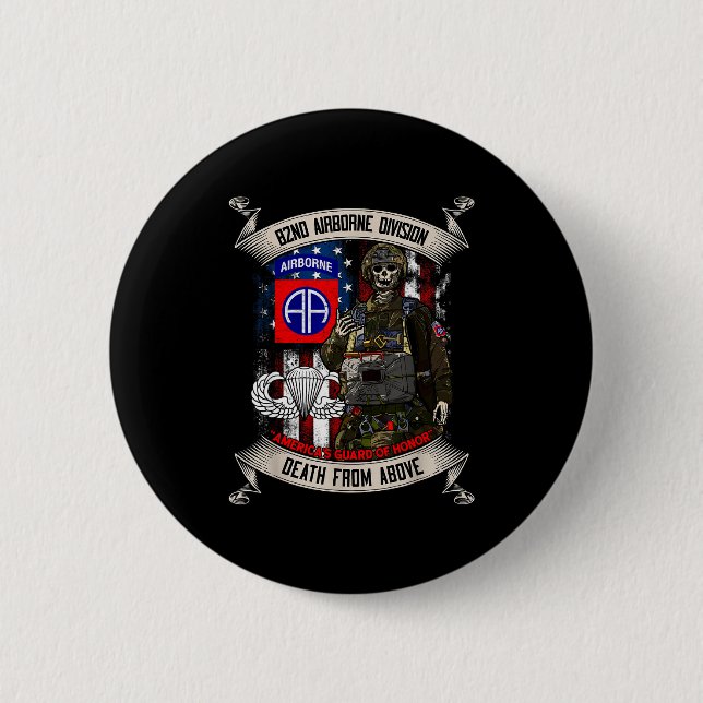 82nd Airborne Division Paratrooper Fort Bragg Jump Button (Front)