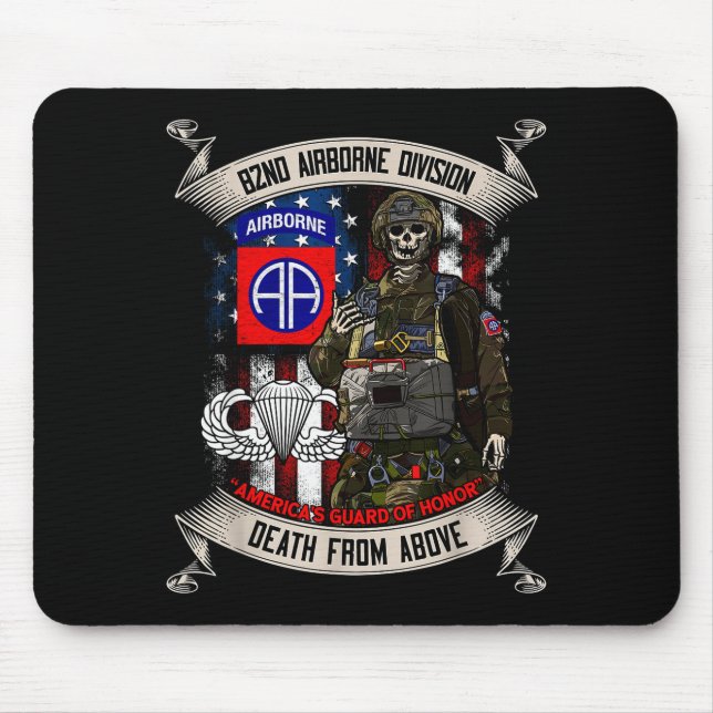82nd Airborne Division Paratrooper Fort Bragg Jump Mouse Pad (Front)