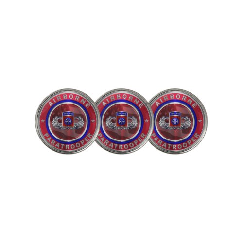 82nd Airborne Division Paratrooper  Golf Ball Marker