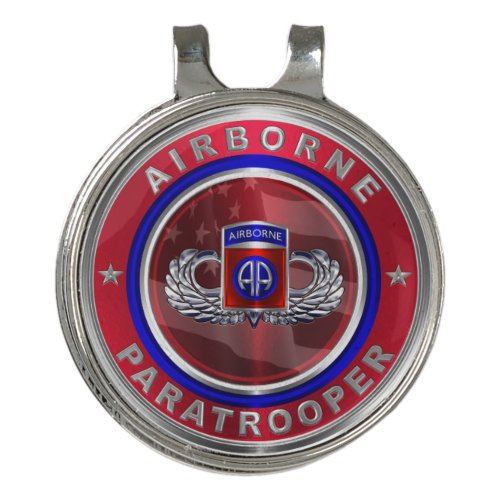82nd Airborne Division Paratrooper Golf Hat Clip