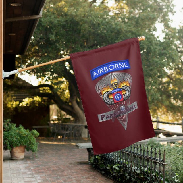 82nd Airborne Division Paratrooper  House Flag (In SItu)