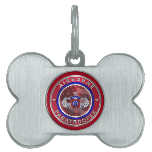 82nd Airborne Division Paratrooper Pet ID Tag (Front)