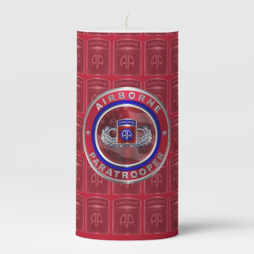 82nd Airborne Division Paratrooper Pillar Candle