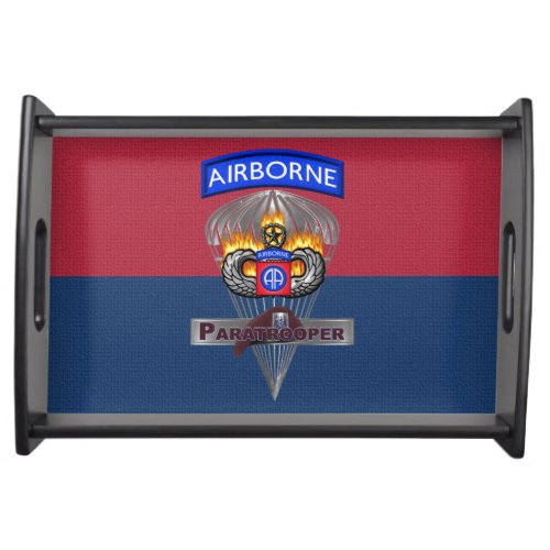 82nd Airborne Division Paratrooper Serving Tray