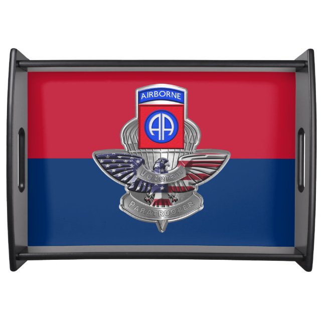 82nd Airborne Division Paratrooper Serving Tray (Front)