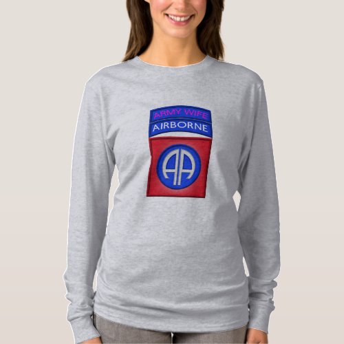 82nd Airborne Division Paratrooper Wife T_Shirt