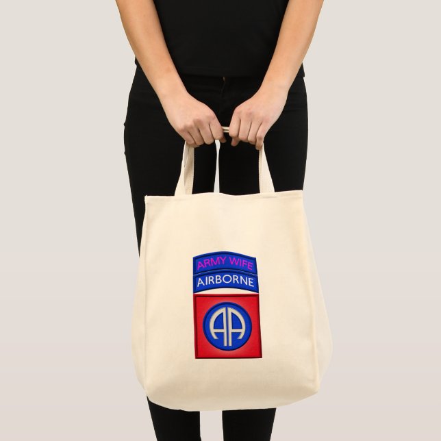 82nd Airborne Division “Paratrooper Wife” Tote Bag (Front (Product))
