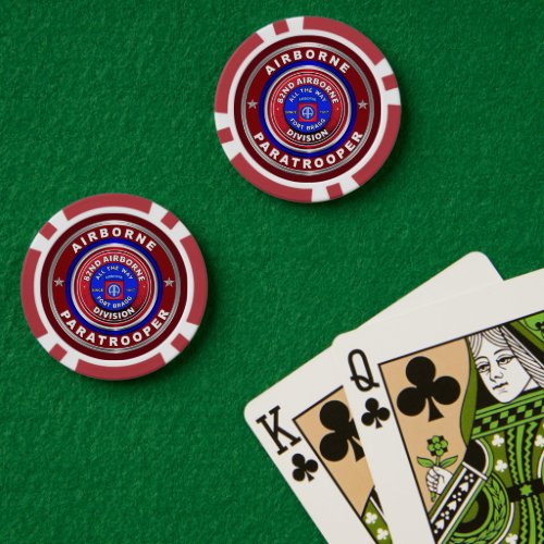 82nd Airborne Division Paratroopers Poker Chips