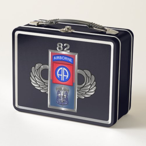 82nd Airborne Division Patch Metal Lunch Box