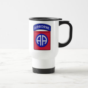82nd airborne division patch travel mug