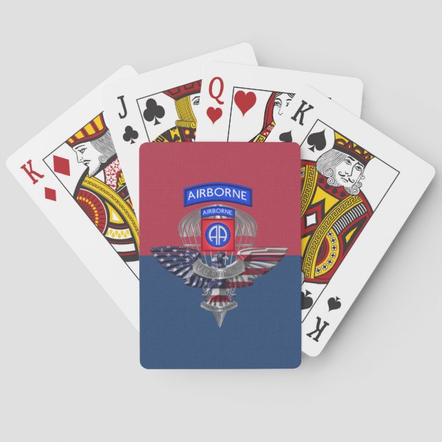 82nd Airborne Division  Poker Cards (Back)