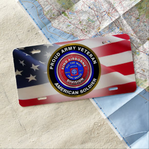 82nd Airborne Division “Proud Veteran” License Plate