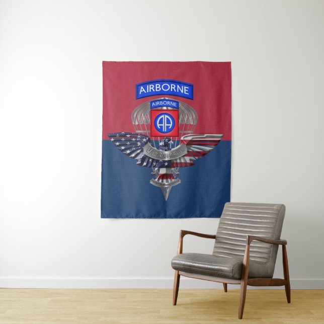 82nd Airborne Division Proud Veteran Tapestry (In Situ)