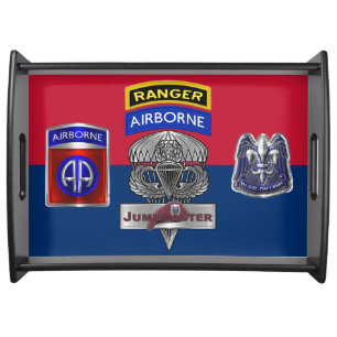 82nd Airborne Division Ranger Jumpmaster Serving Tray