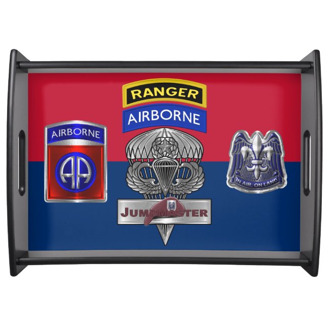 82nd Airborne Division Ranger Jumpmaster Serving Tray (Front)