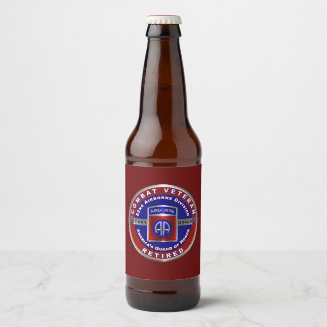 82nd Airborne Division Retired Beer Bottle Label (Front)