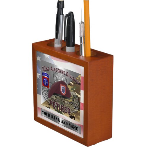 82nd Airborne Division Retired  Desk Organizer
