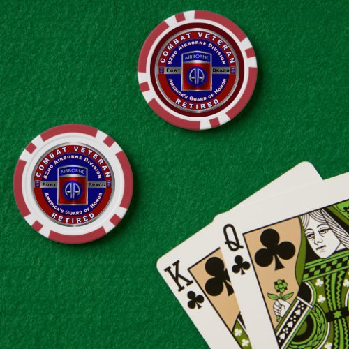 82nd Airborne Division Retired  Poker Chips