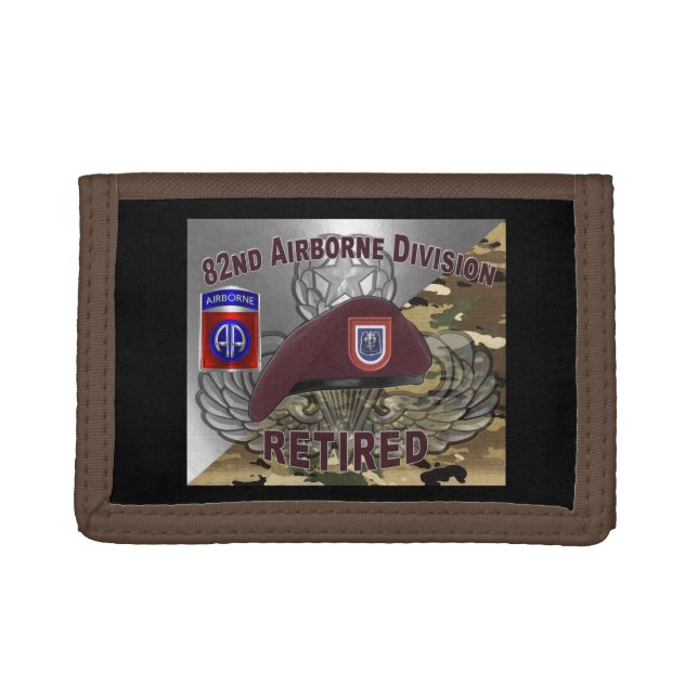 82nd Airborne Division Retired Tri-fold Wallet (Front)
