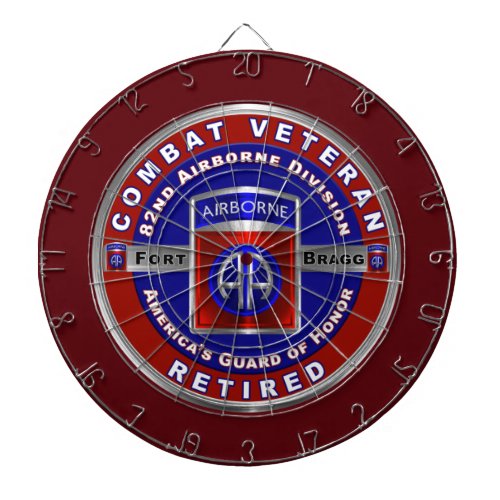 82nd Airborne Division Retired Veteran Dart Board