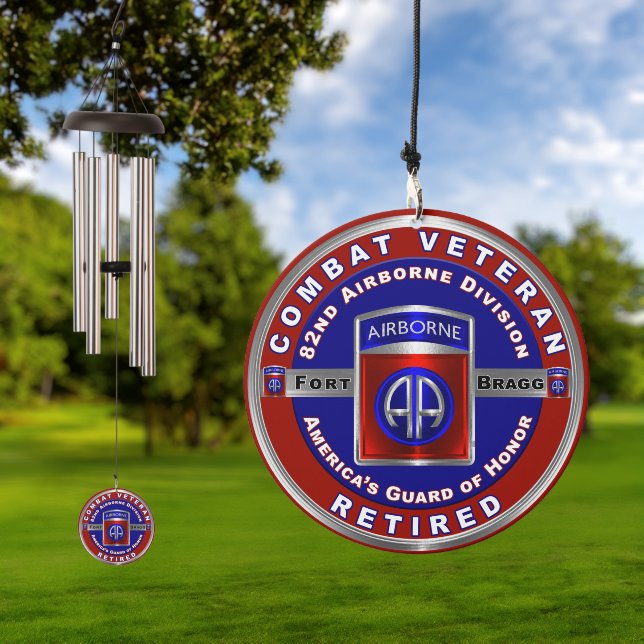82nd Airborne Division Retired Wind Chime (Outdoor)