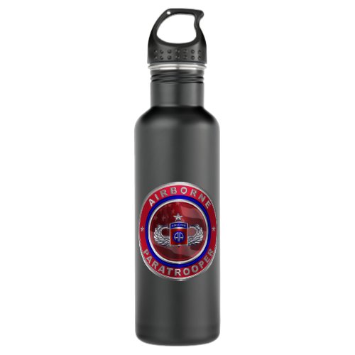 82nd Airborne Division Senior Jumper Stainless Steel Water Bottle