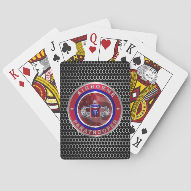 82nd Airborne Division “Senior Wings” Poker Cards (Back)