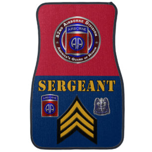 82nd Airborne Division Sergeant Car Floor Mat