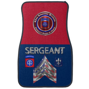 82nd Airborne Division Sergeant Car Floor Mat