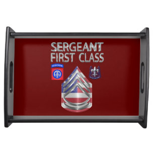 82nd Airborne Division Sergeant First Class Serving Tray