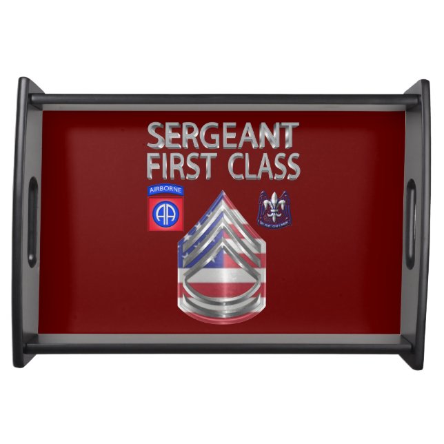82nd Airborne Division Sergeant First Class Serving Tray (Front)