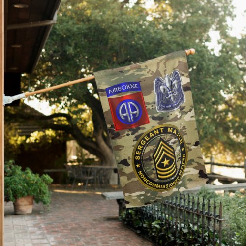 82nd Airborne Division Sergeant Major House Flag